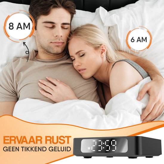 VANAVO® Digitale wekker - 15W Draadloos opladen