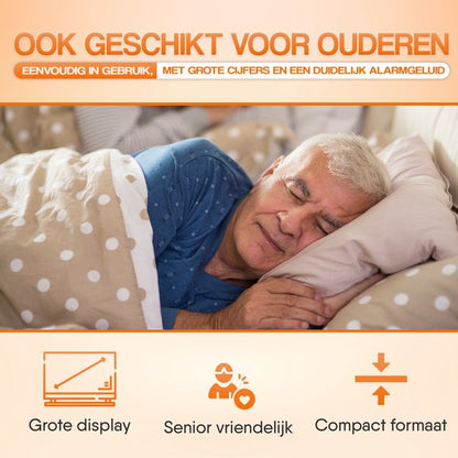 VANAVO® Digitale wekker - 15W Draadloos opladen