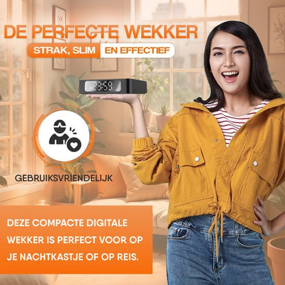 VANAVO® Digitale wekker - 15W Draadloos opladen
