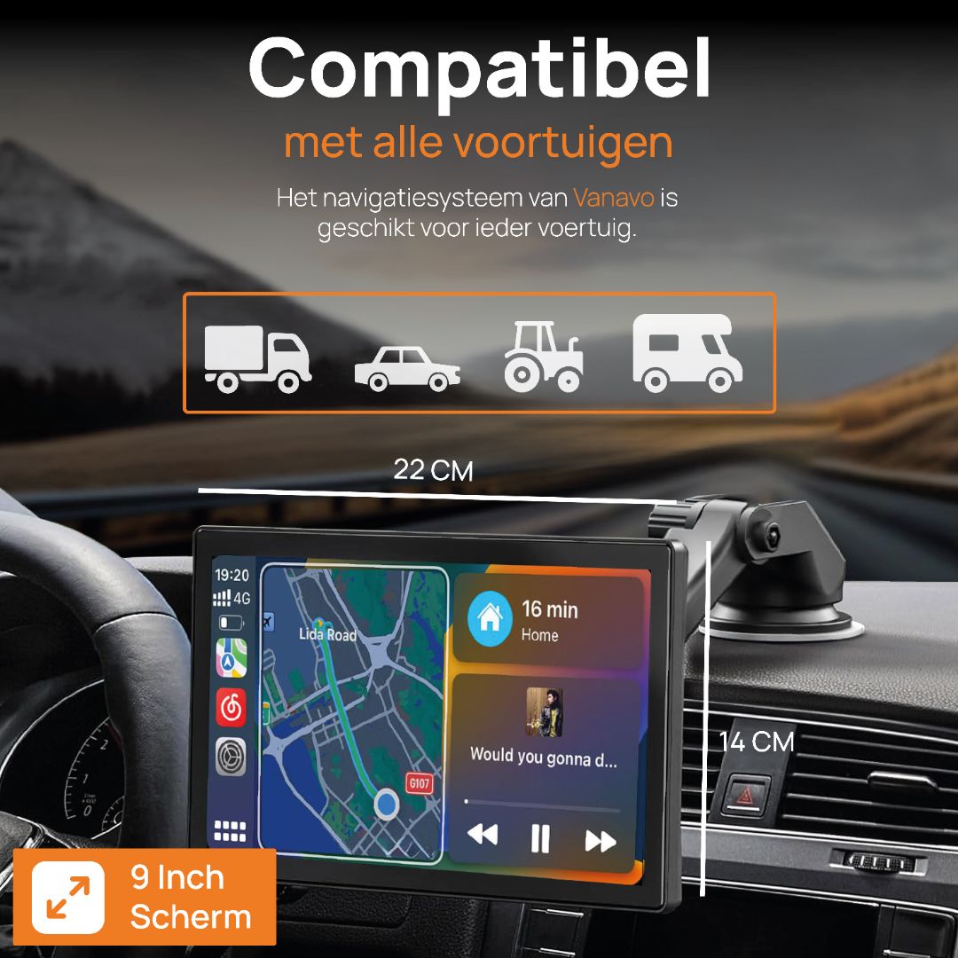 VANAVO® Navigatiesysteem 9 Inch